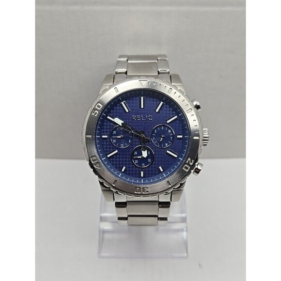 Relic Other - Mens Relic by Fossil Jordan Watch ZR15805 Blue Dial Multifunction New Battery
